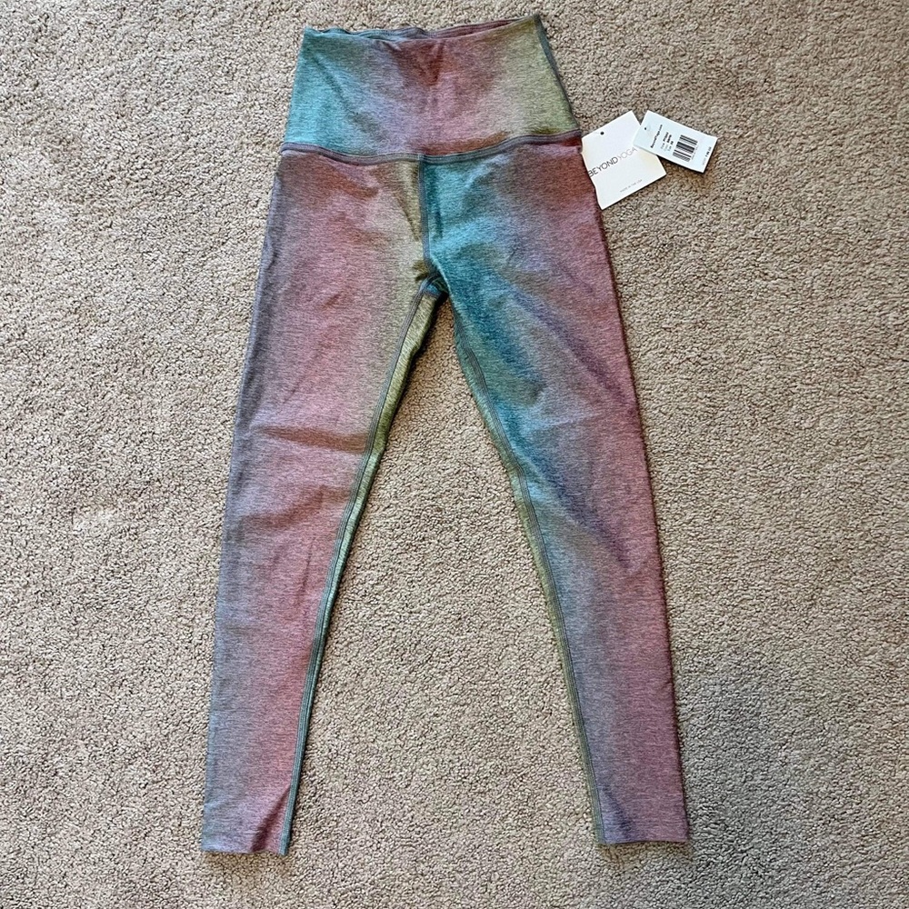 Beyond Yoga Silver Mist Prismatic SoftMark High Waisted Leggings, Size XS, NWT
